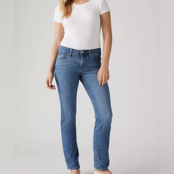 Levi’s Women’s 505 Straight Blue Medium Wash Jeans Size 10 - Picture 1 of 7